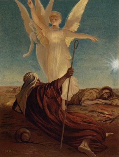 ベツレヘムの羊飼いに現れる天使たち 作： Philip Richard after Morris